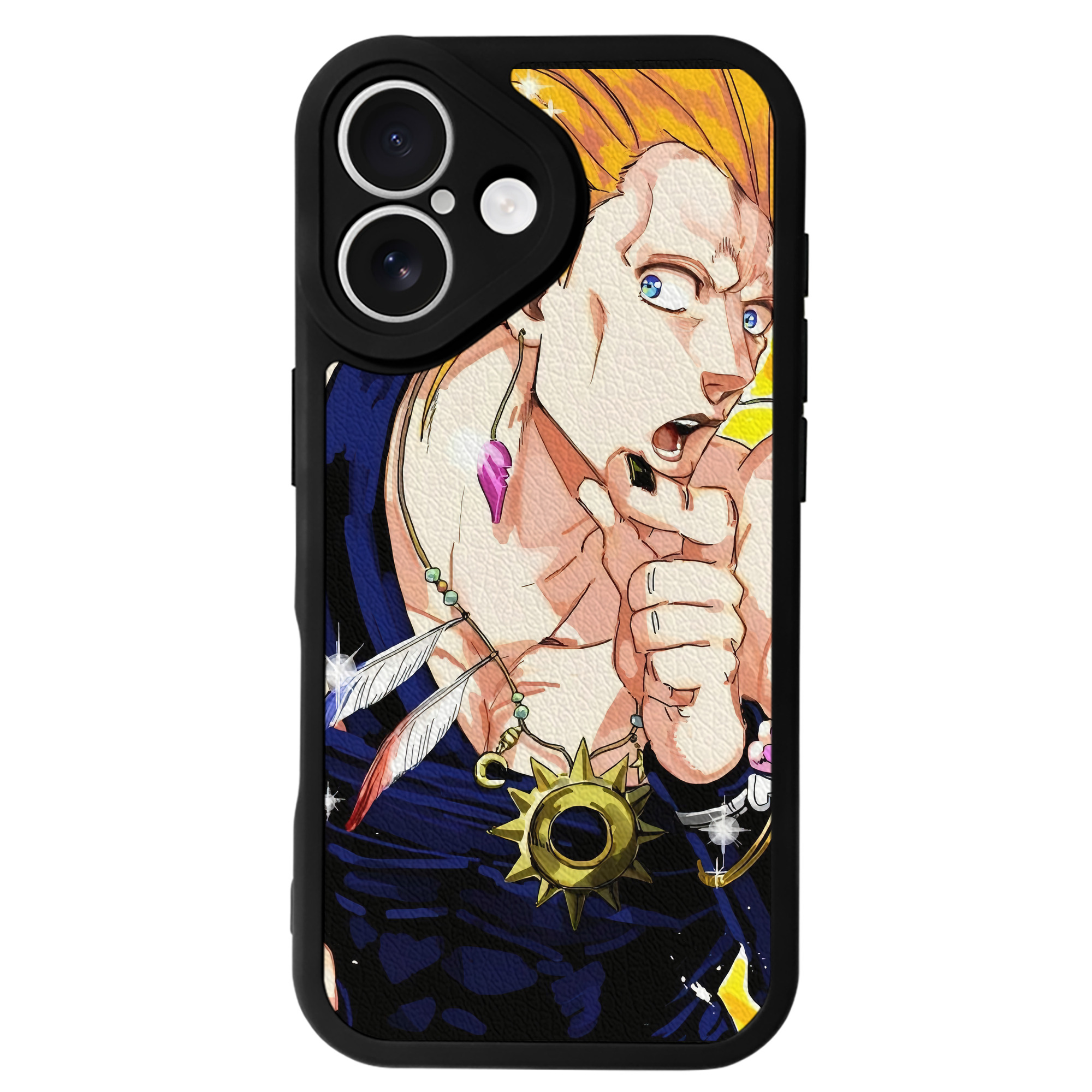 （画像用） ジョジョの奇妙な冒険 JoJo's Bizarre Adventure 【iPhone 16シリーズ対応】シリコンスマホケース（レザー調） 材質：シリコン